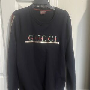 Gucci Black and Gold Logo Sweatshirt